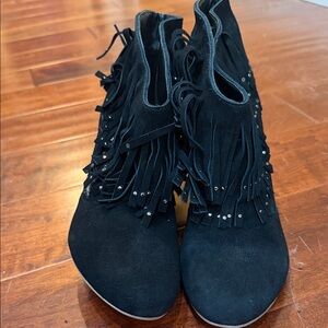 Carlos by Carlos Santana Suede Fringe Booties